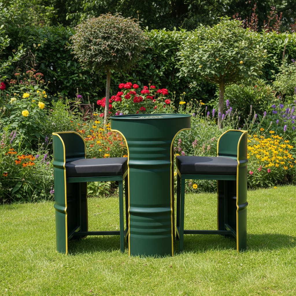 '-  Barrel Set (1 Table & 2 Chairs) -  Abouche3le