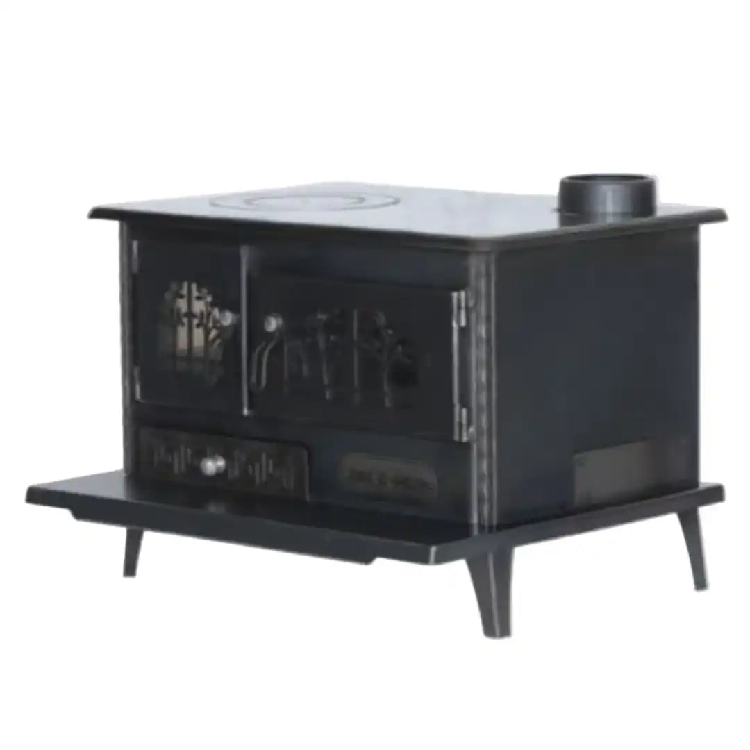 '-  Wood Stove – Side Ash Drawer with Glass Door -  Abouche3le