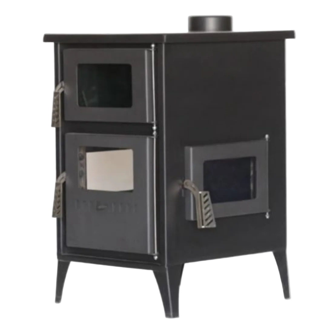 Camping Wood Stove – 3 Glass Sides (No Fan)
