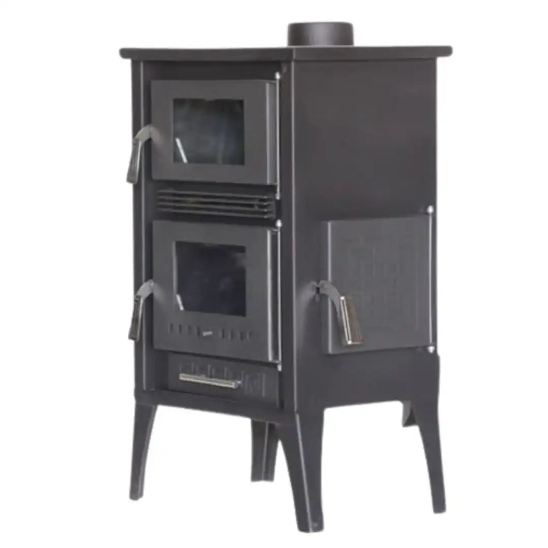 '-  Iron Wood Fireplace – Compact Dual Glass Model -  Abouche3le