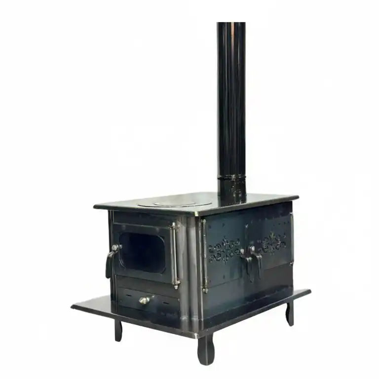'-  Large Wood Stove with Glass Door -  Abouche3le