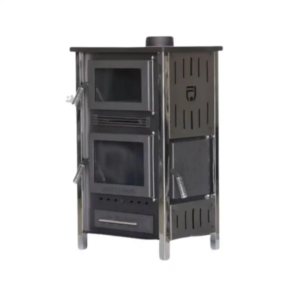 '-  Fireplace Wood Stove – Stainless Steel Edition -  Abouche3le