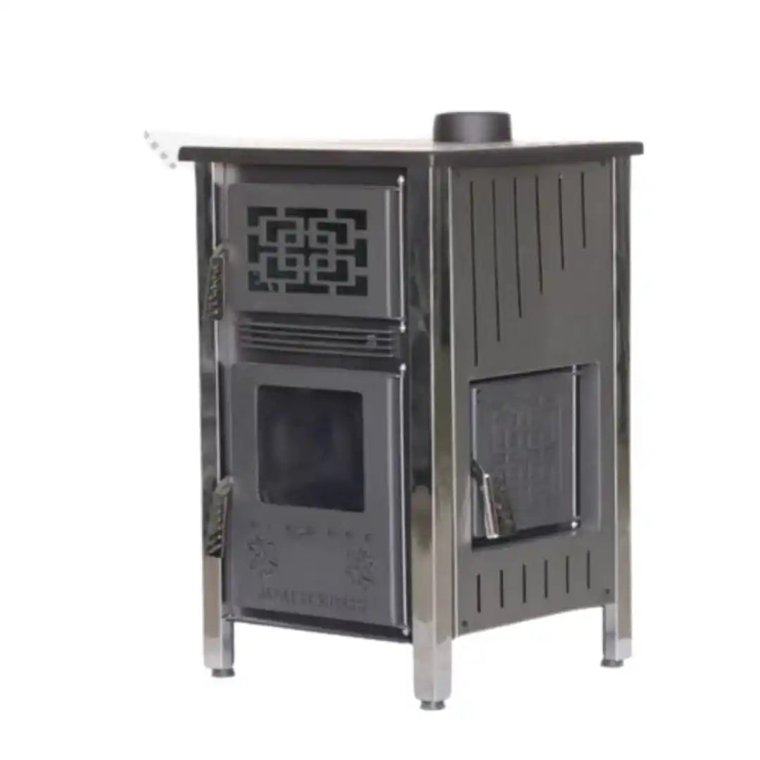 '-  Mini Lili Wood Stove – Stainless Steel Design -  Abouche3le