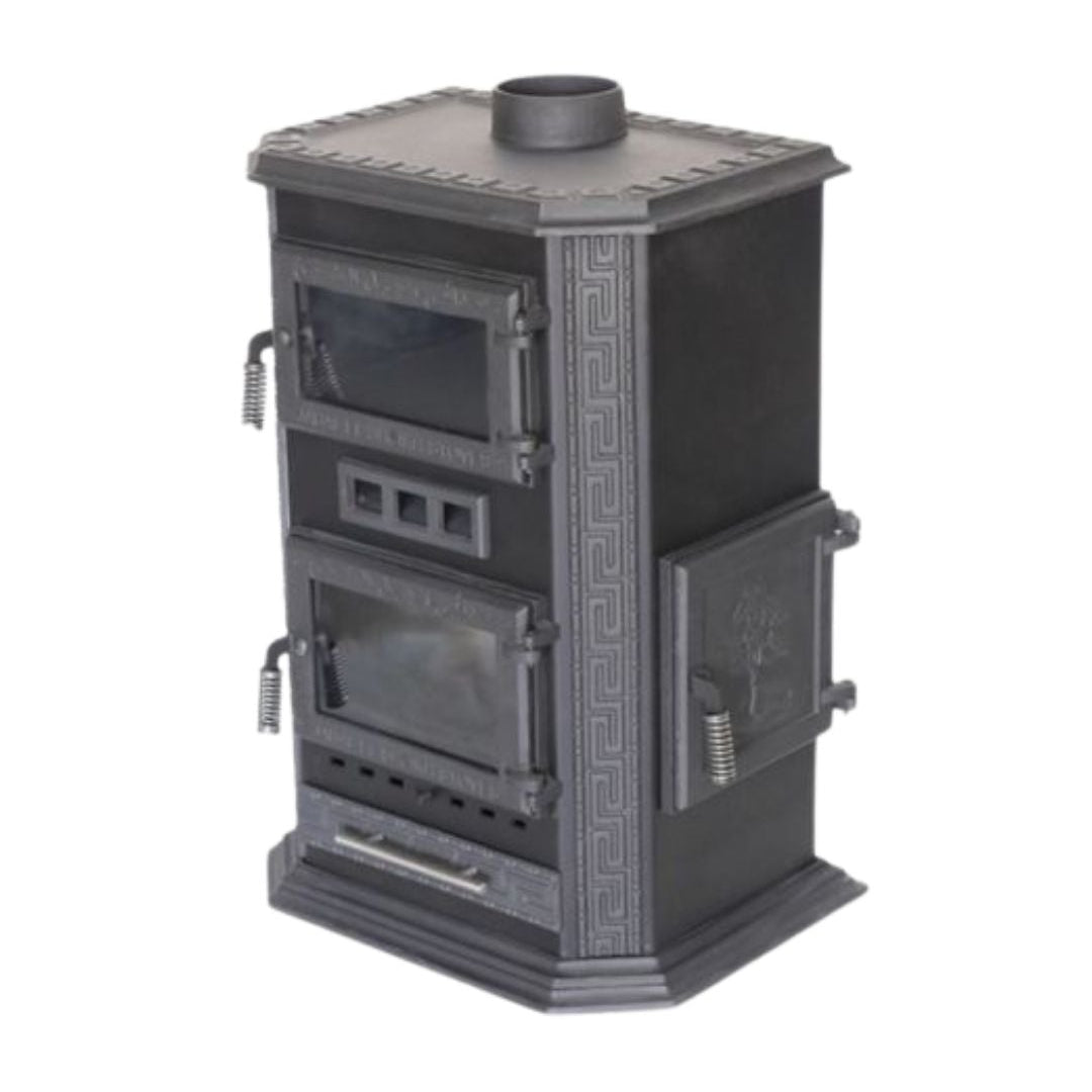 Fireplace Wood Stove – Cast Iron Model with Oven & Fan