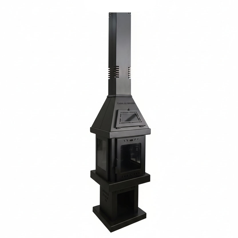 Square Woven 40 – 4 Glass Sided Wood Stove
