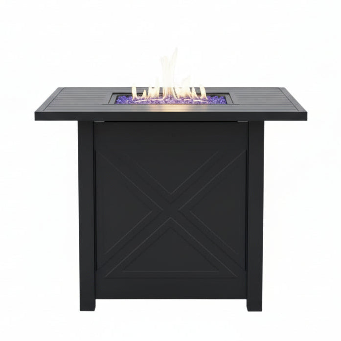 '-  Gas Square Propane Fire Pit -  Abouche3le