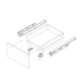 Abou Che3le Heavy-Duty Soft-Close Drawer Slide Rail Set