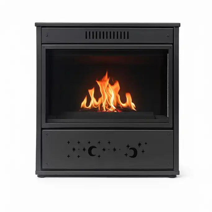 '-  Amer Stoves – Gas Chimney with 3 Glass Fronts (with Fan) -  Abouche3le